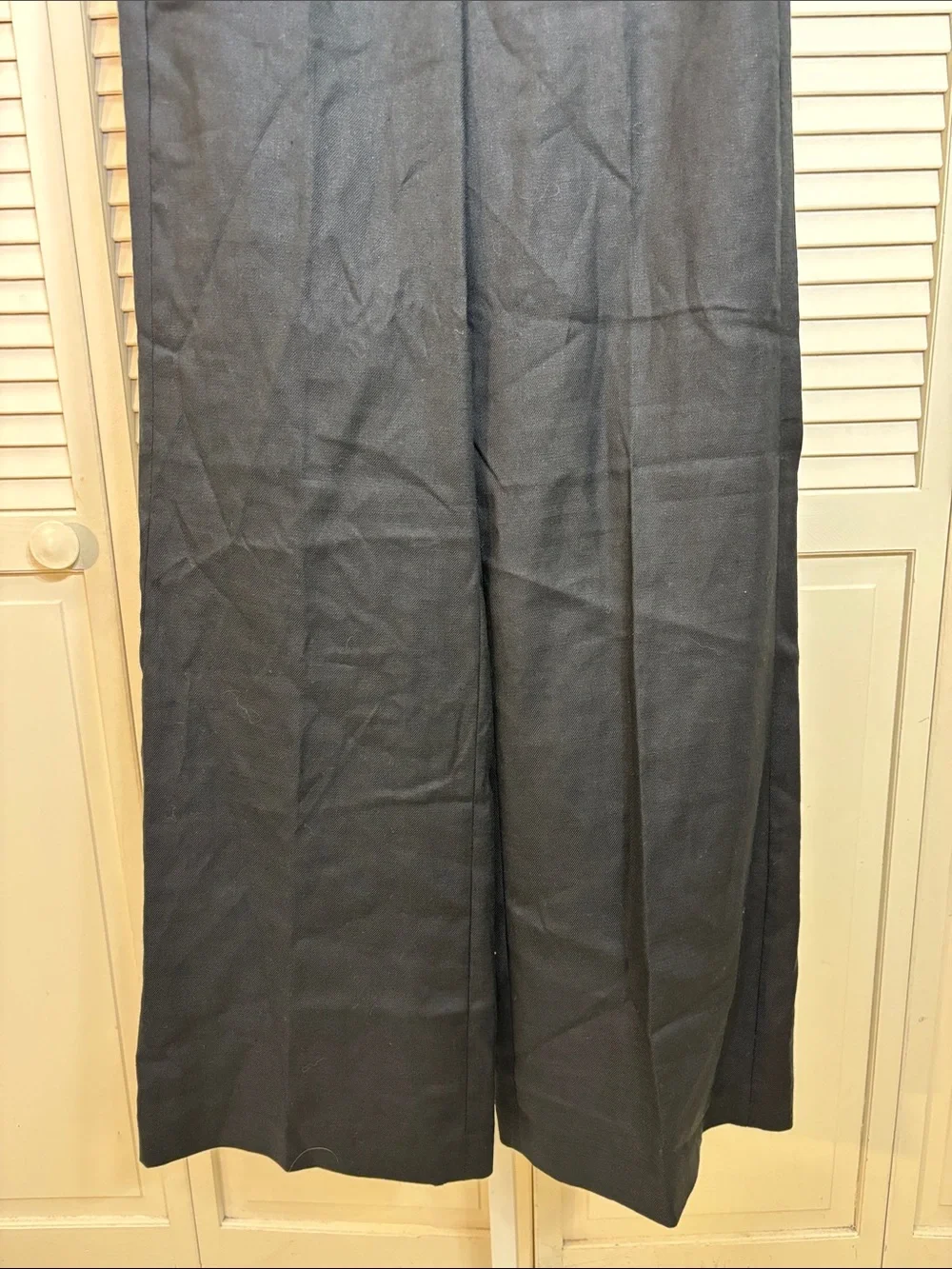 NWT J. Crew Black Carolina Flare Pant in Stretch Linen Blend Size 2